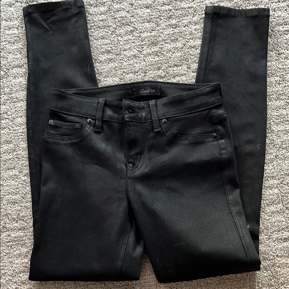 Level 99 Black Skinny Jeans with Stretch Fit Sz 26